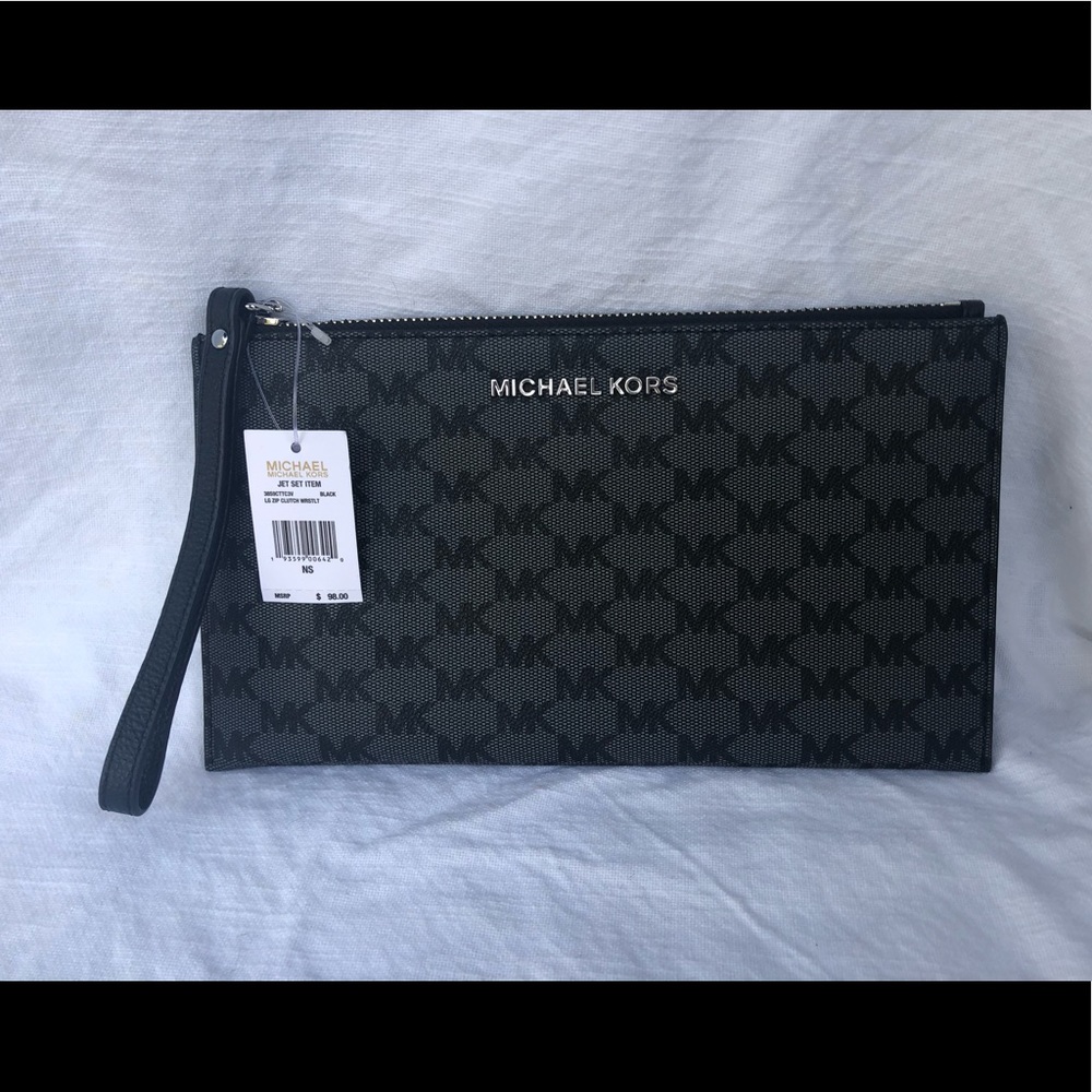 NWT Michael Kors black and gray clutch ❤️